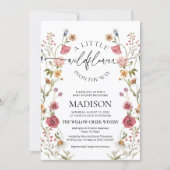 Uitnodiging tot Baby shower van wilde bloemen (Voorkant)