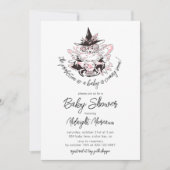 Uitnodiging tot Baby shower van Witch Halloween (Voorkant)