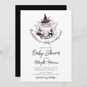 Uitnodiging tot Baby shower van Witch Halloween