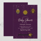 Uitnodiging tot Baby shower van Witch Halloween (Voorkant / Achterkant)