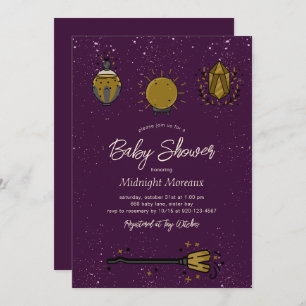 Uitnodiging tot Baby shower van Witch Halloween