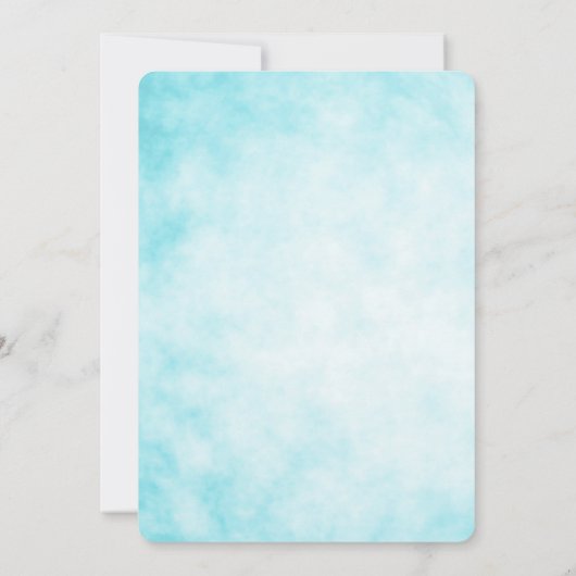 Uitnodiging tot Baby shower van Zeemeermin uit hoo (Achterkant)