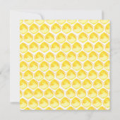 Uitnodiging tot Baby shower van zoete honingbijen (Achterkant)