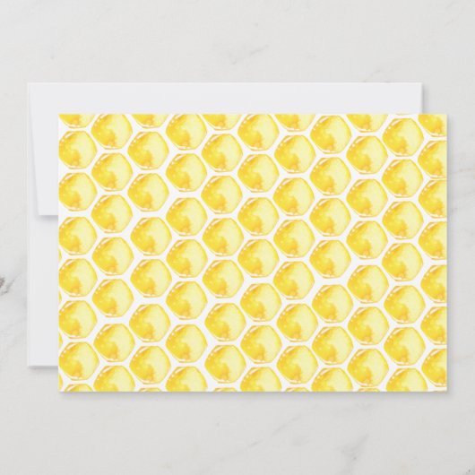 Uitnodiging tot Baby shower van zoete honingbijen (Achterkant)