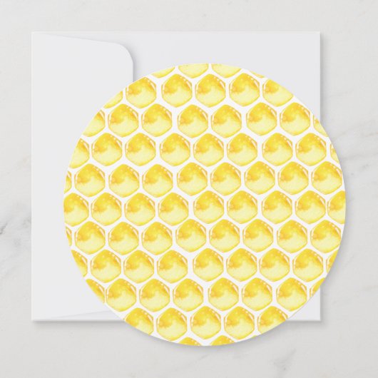 Uitnodiging tot Baby shower van zoete honingbijen (Achterkant)