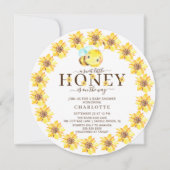 Uitnodiging tot Baby shower van zoete honingbijen (Voorkant)