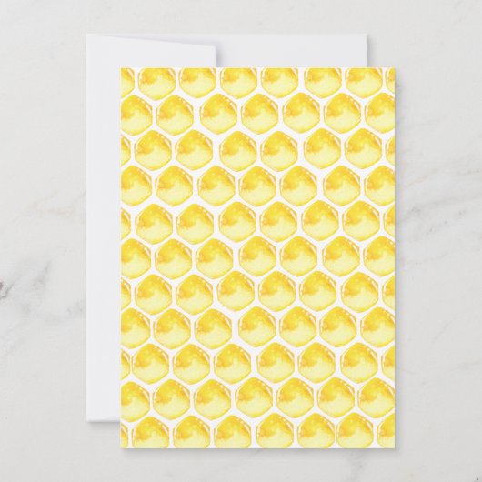 Uitnodiging tot Baby shower van zoete honingbijen (Achterkant)