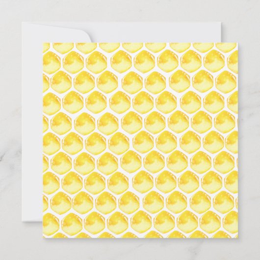 Uitnodiging tot Baby shower van zoete honingbijen (Achterkant)