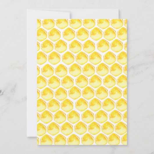Uitnodiging tot Baby shower van zoete honingbijen (Achterkant)