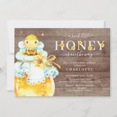 Uitnodiging tot Baby shower van zoete honingbijen (Voorkant)