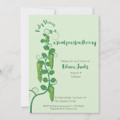 Uitnodiging tot baby shower van zoete pea (Voorkant)