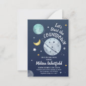 Uitnodiging tot Baby shower voor aftellen buitenru (Voorkant)