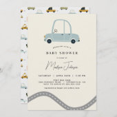 Uitnodiging tot Baby shower voor auto's (Voorkant / Achterkant)
