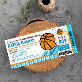 Uitnodiging tot Baby shower voor Basketball Ticket
