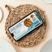 Uitnodiging tot Baby shower voor Basketball Ticket