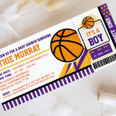 Uitnodiging tot Baby shower voor Basketball Ticket
