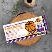 Uitnodiging tot Baby shower voor Basketball Ticket