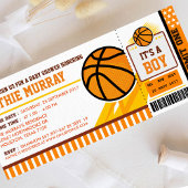 Uitnodiging tot Baby shower voor Basketball Ticket