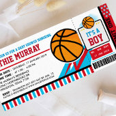 Uitnodiging tot Baby shower voor Basketball Ticket