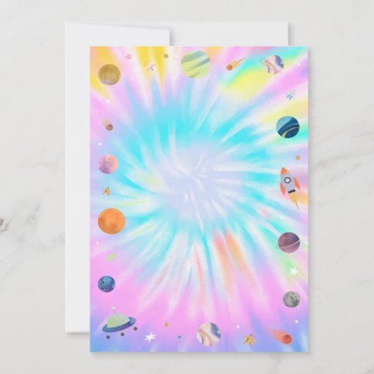 Uitnodiging tot Baby shower voor buitenruimteverwa (Achterkant)