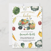 Uitnodiging tot Baby shower voor de boerenmarkt (Voorkant)