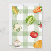 Uitnodiging tot Baby shower voor de boerenmarkt (Achterkant)