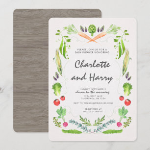 Uitnodiging tot Baby shower voor de boerenmarkt