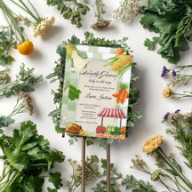 Uitnodiging tot Baby shower voor de boerenmarkt