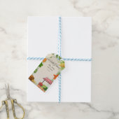 Uitnodiging tot Baby shower voor de boerenmarkt Cadeaulabel (Met Touw)