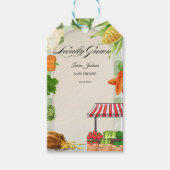 Uitnodiging tot Baby shower voor de boerenmarkt Cadeaulabel (Voorkant)