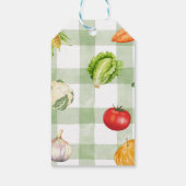 Uitnodiging tot Baby shower voor de boerenmarkt Cadeaulabel (Achterkant)