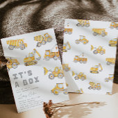 Uitnodiging tot Baby shower voor de bouw