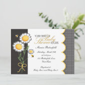 Uitnodiging tot Baby shower voor dommels en bubbel (Staand voorkant)