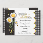 Uitnodiging tot Baby shower voor dommels en bubbel (Voorkant / Achterkant)