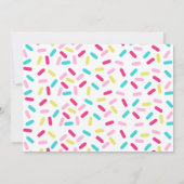 Uitnodiging tot Baby shower voor donuts en luiers (Achterkant)