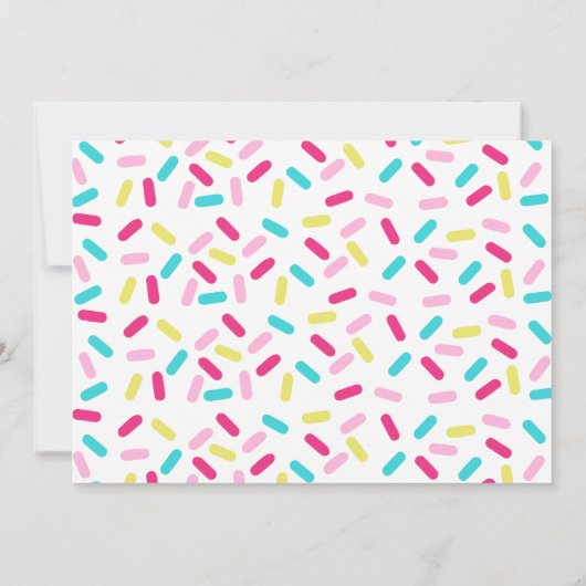 Uitnodiging tot Baby shower voor donuts en luiers (Achterkant)