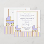 Uitnodiging tot Baby shower voor dubbeltalig vervo (Voorkant / Achterkant)
