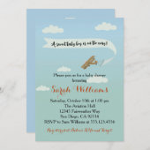 Uitnodiging tot Baby shower voor het vervoer van l (Voorkant / Achterkant)