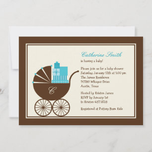 Uitnodiging tot Baby shower voor het vervoer van z