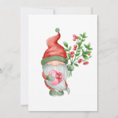 Uitnodiging tot Baby shower voor kerstcadeaus Gnom (Achterkant)