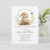 Uitnodiging tot Baby shower voor paasmakerij Baby  (Staand voorkant)