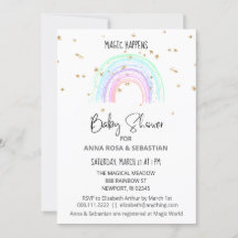 *~* Uitnodiging tot Baby shower voor regenboogster
