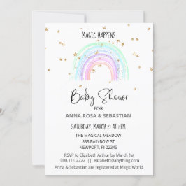 *~* Uitnodiging tot Baby shower voor regenboogster