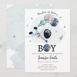Uitnodiging tot Baby shower voor ruimteveer
