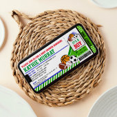 Uitnodiging tot Baby shower voor sportkaartjes