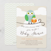 Uitnodiging tot Baby shower voor spotts (Voorkant / Achterkant)