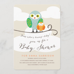 Uitnodiging tot Baby shower voor spotts