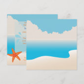 Uitnodiging tot Baby shower voor Tropische Beach P (Voorkant / Achterkant)