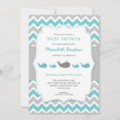 Uitnodiging tot baby shower voor walvissen, neutra (Voorkant)