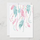 uitnodiging tot baby shower | Waterverf droomvange (Achterkant)